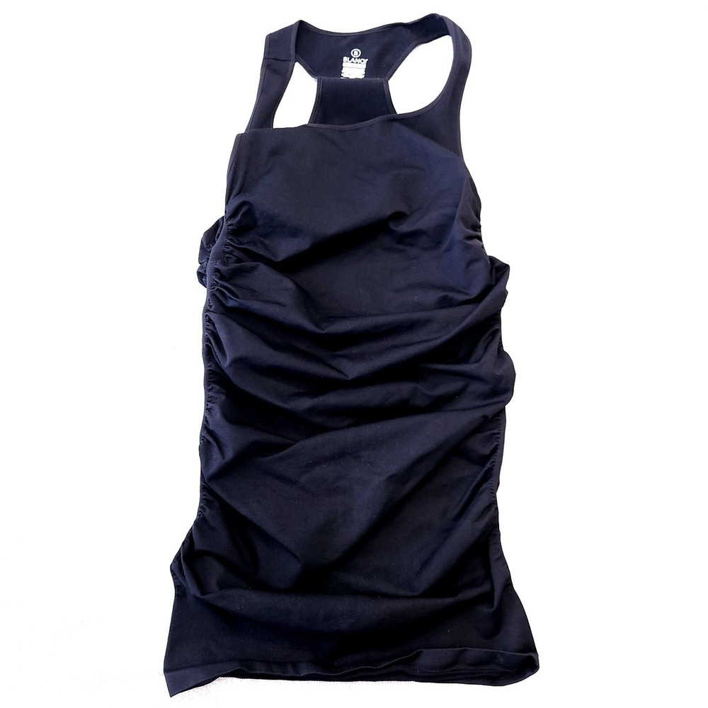 Blanqi Maternity Black Racerback Ruched Bodycon Dress S/M Stretch